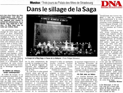 2011.10.04 : Ring Saga, Dernières Nouvelles d'Alsace