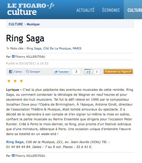 2011.10.06 : Ring Saga, Le Figaro.fr
